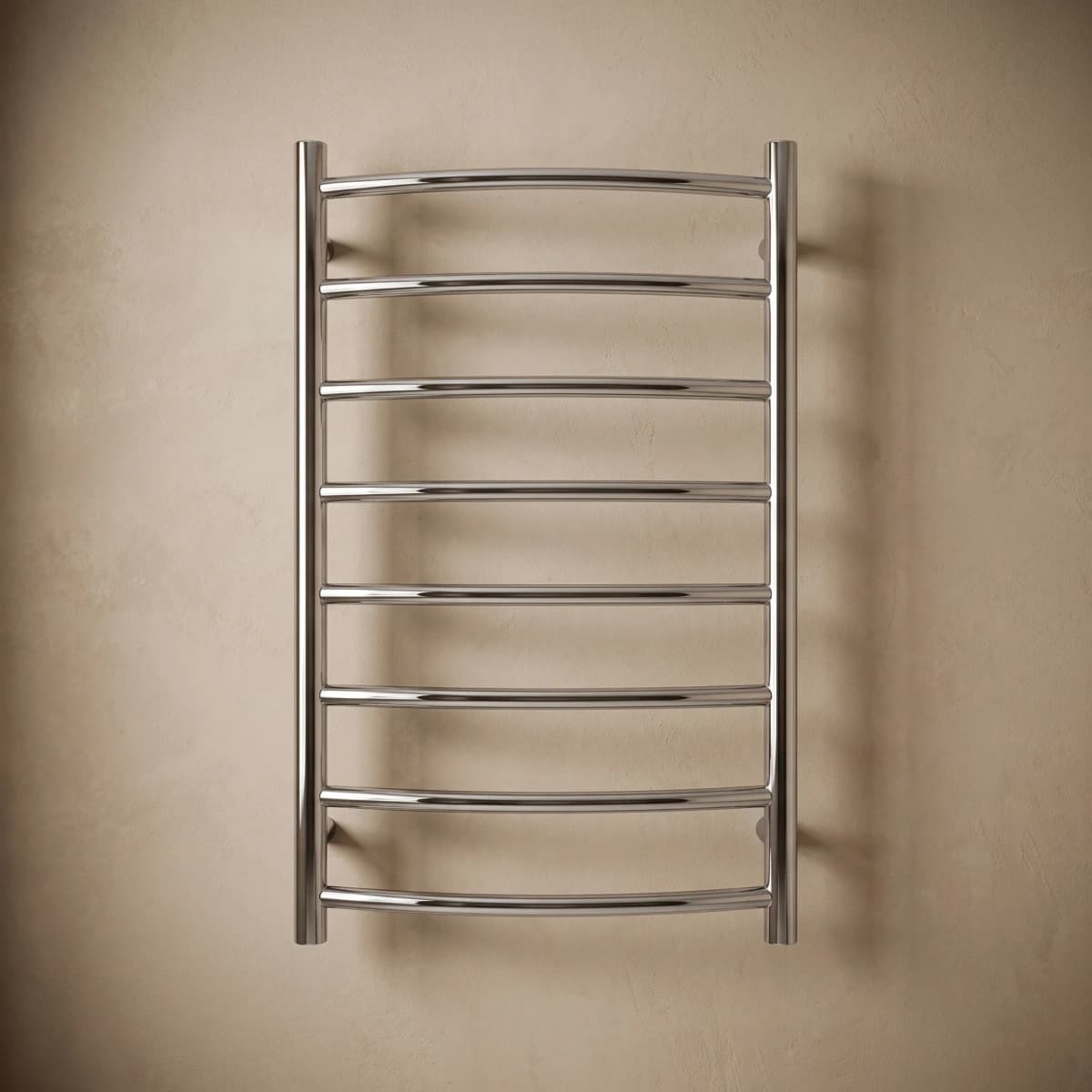 Aquaro 8 Bar Curved Ladder Towel Rail, Standard