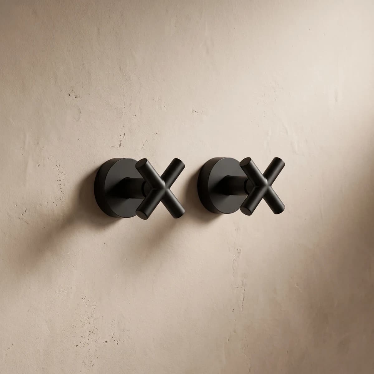 Aquaro Cross Handle Taps in Matte Black