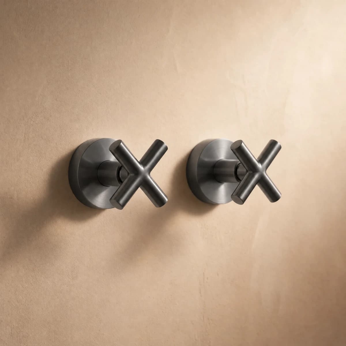 Aquaro Cross Handle Taps in Gunmetal