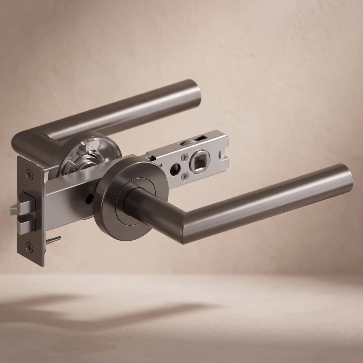Aquaro Door Handle in Gunmetal