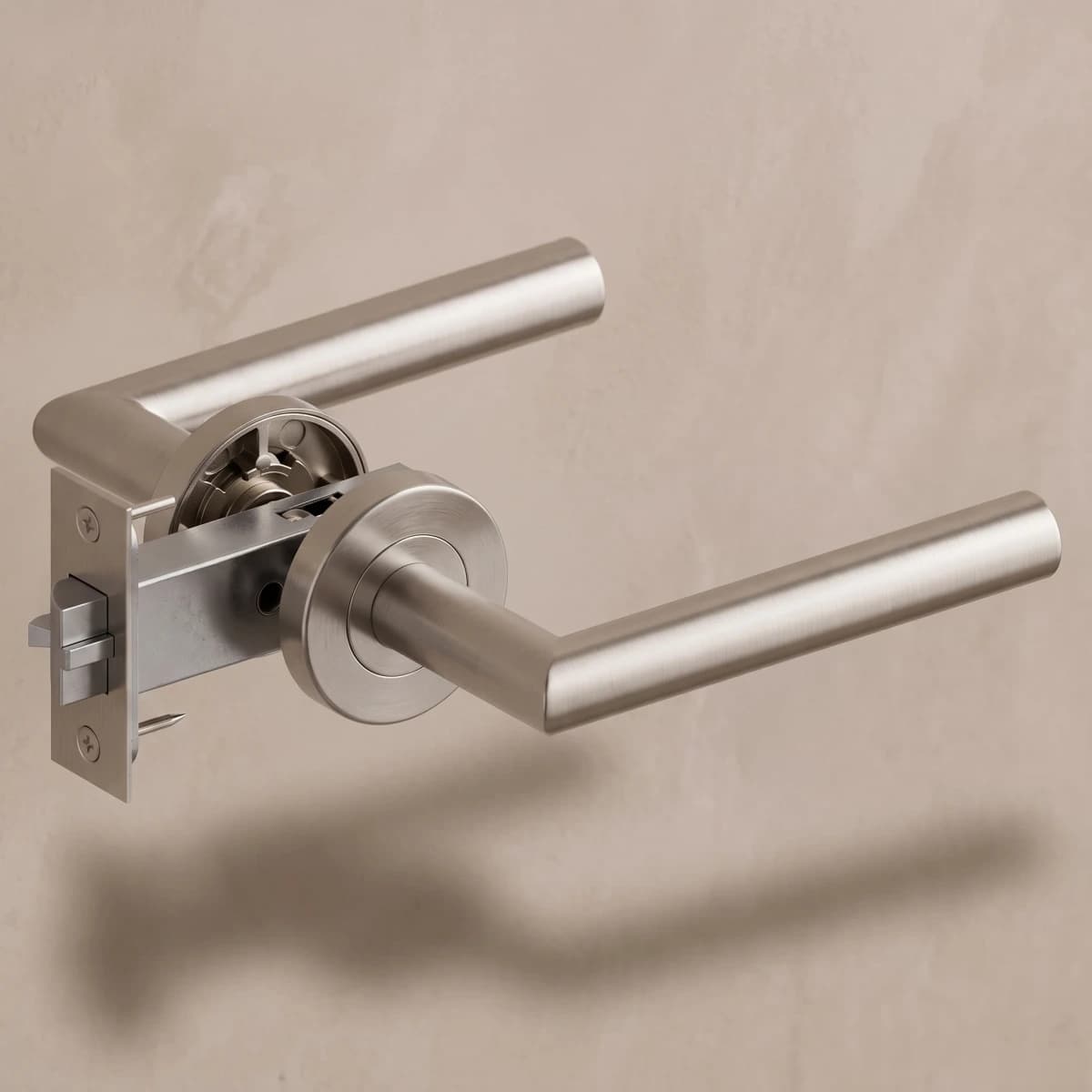 Aquaro Door Handle in Brushed Nickel