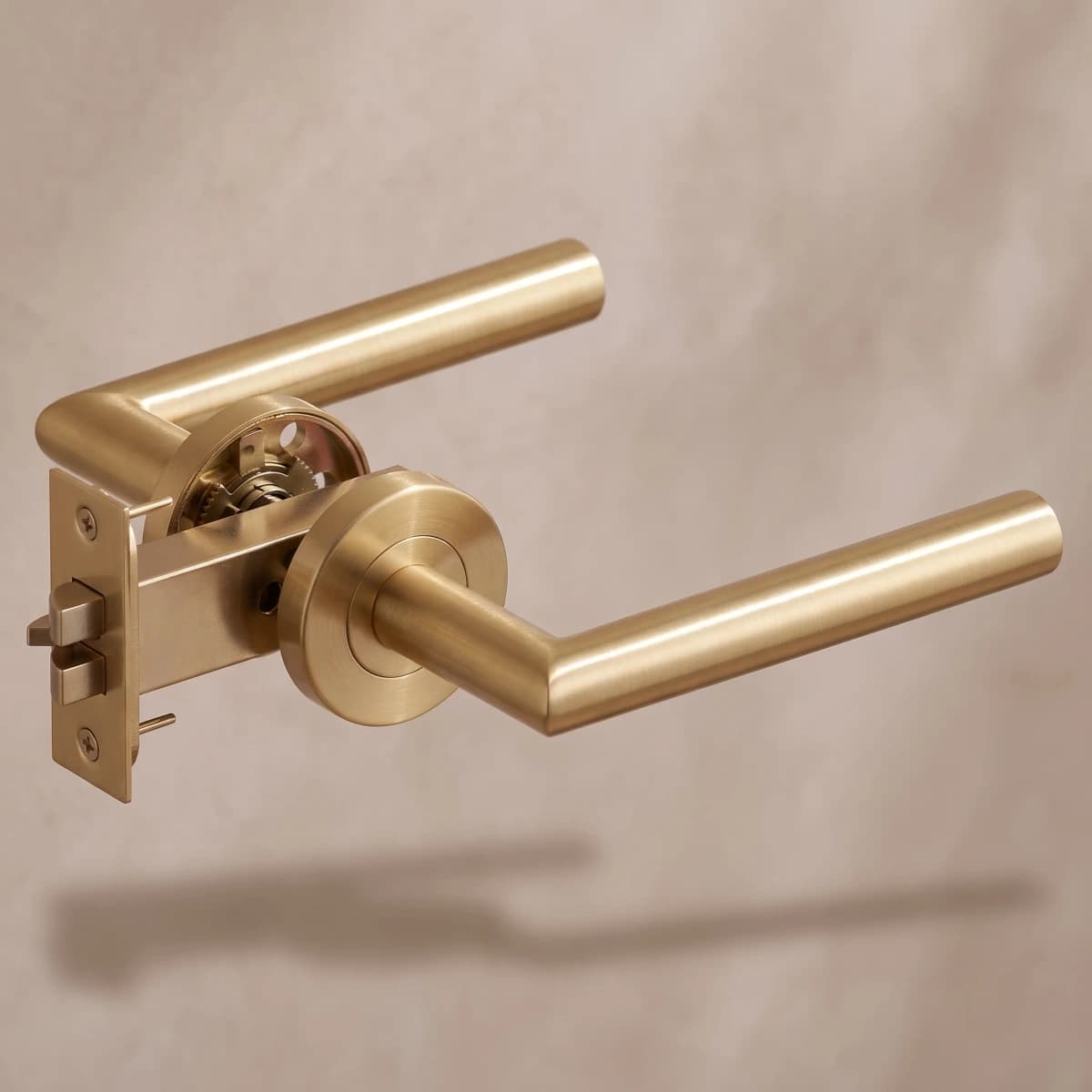 Aquaro Door Handle in Brushed Gold
