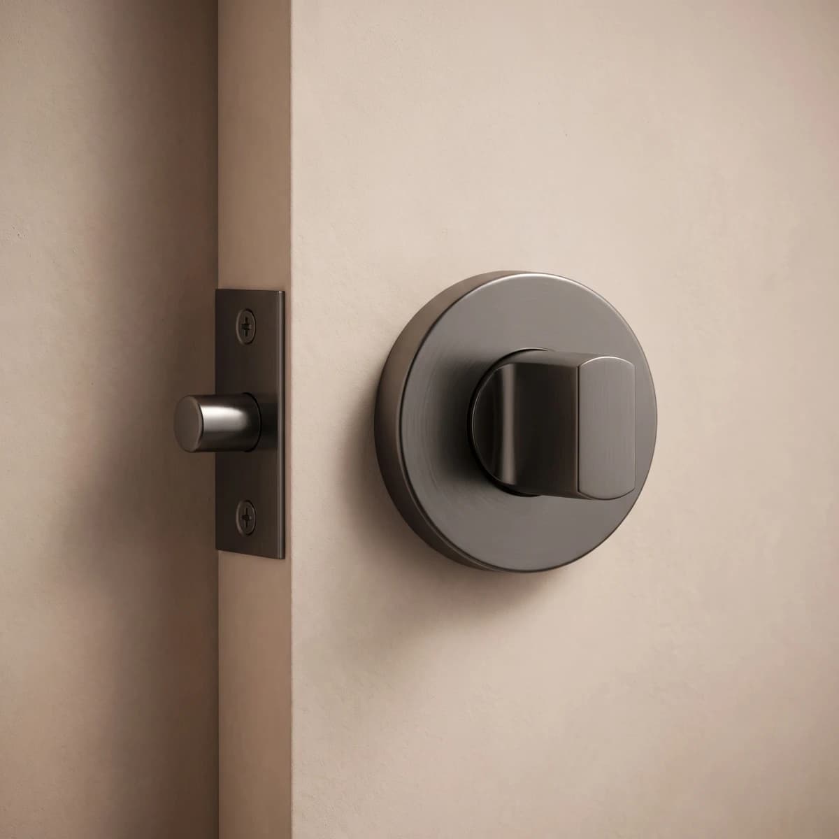 Aquaro Door Lock in Gunmetal