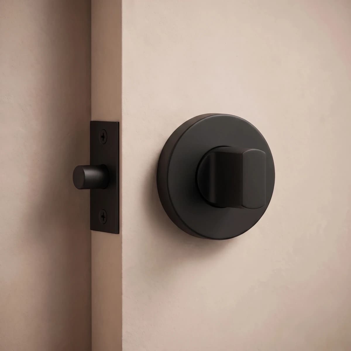 Aquaro Door Lock in Matte Black