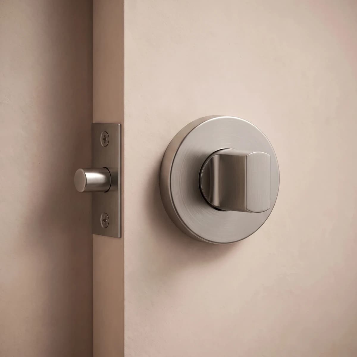 Aquaro Door Lock in Brushed Nickel