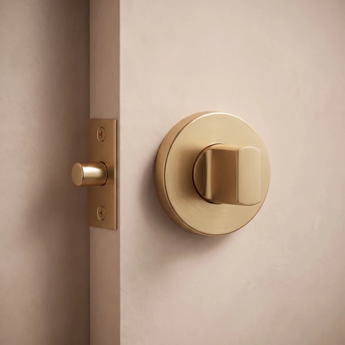 Aquaro Door Lock in Brushed Gold