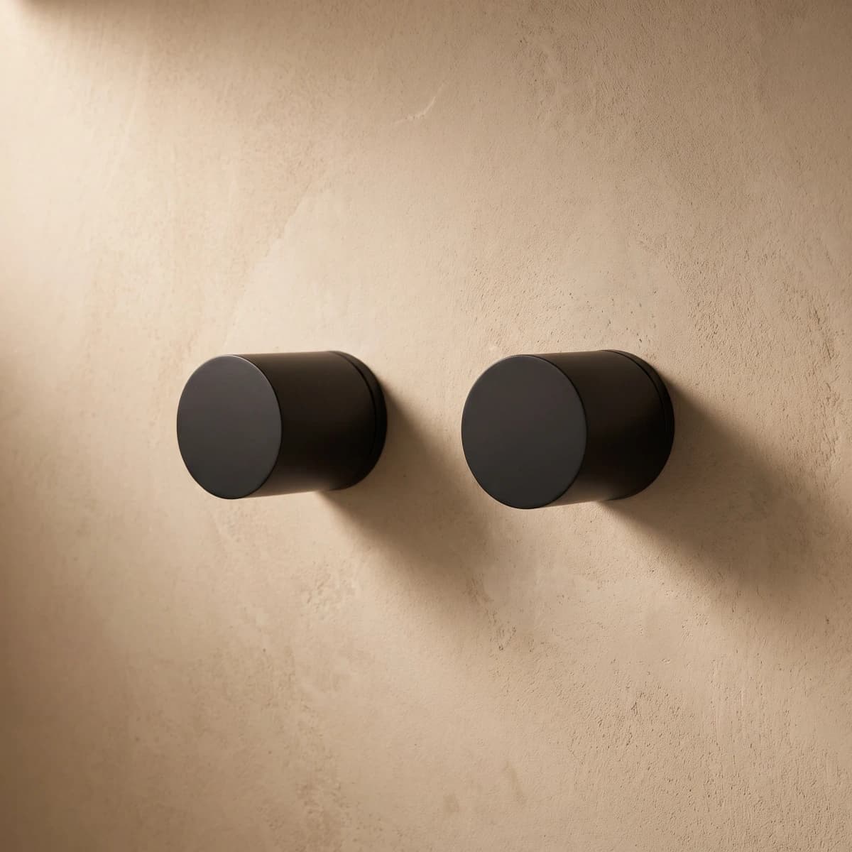 Aquaro Poise Double Round Taps in Matte Black