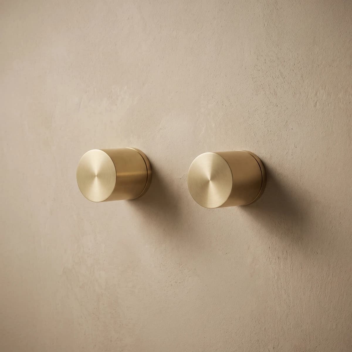 Aquaro Poise Double Round Taps in Brushed Gold