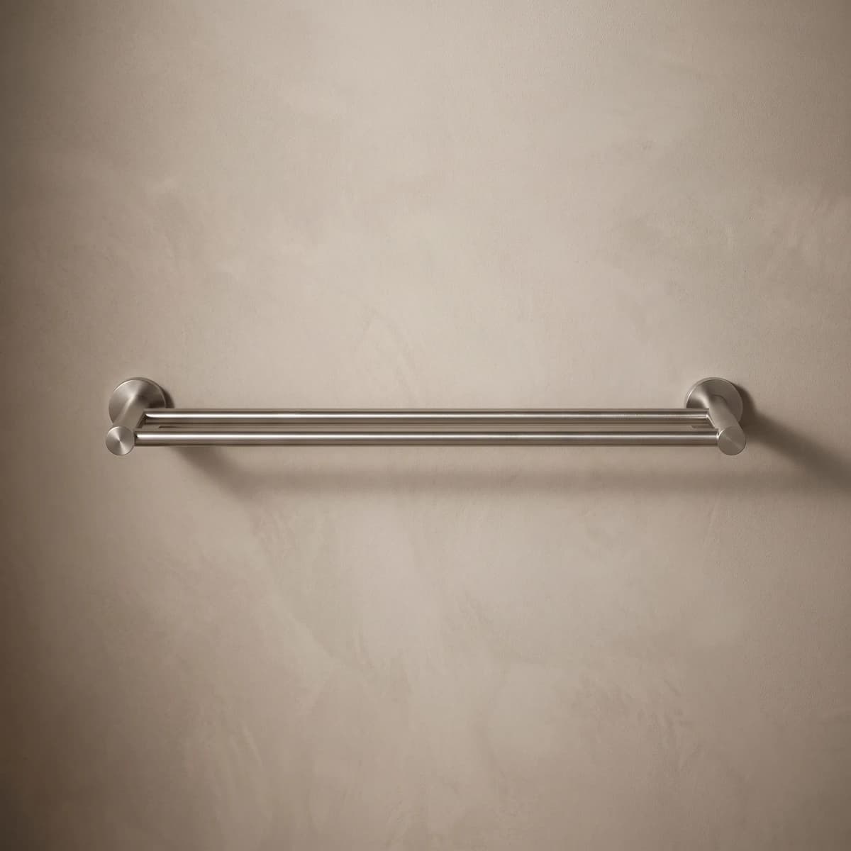 Aquaro Double Towel Rail in Brushed Nickel