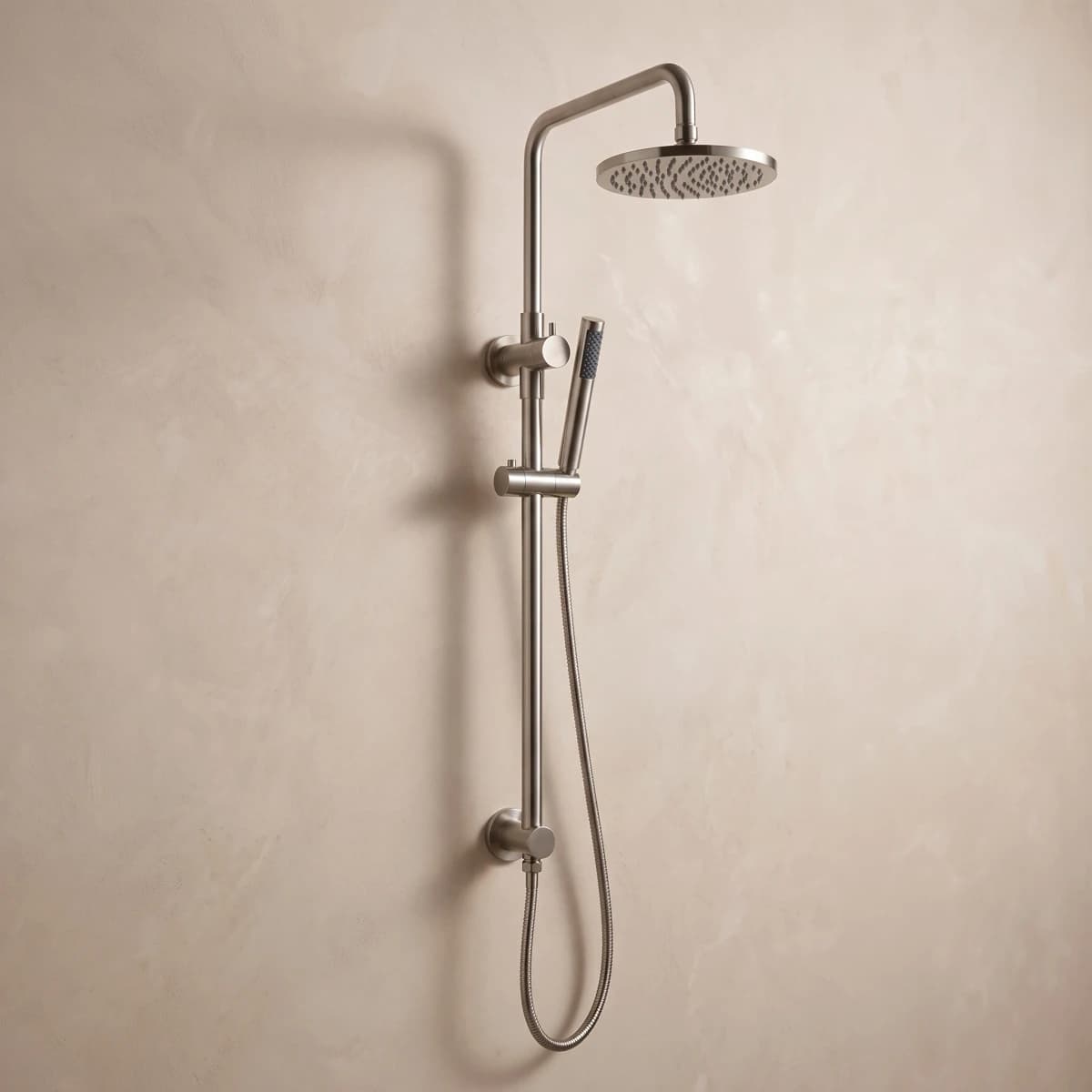 Aquaro Dual Shower with Diverter in Brushed Nickel