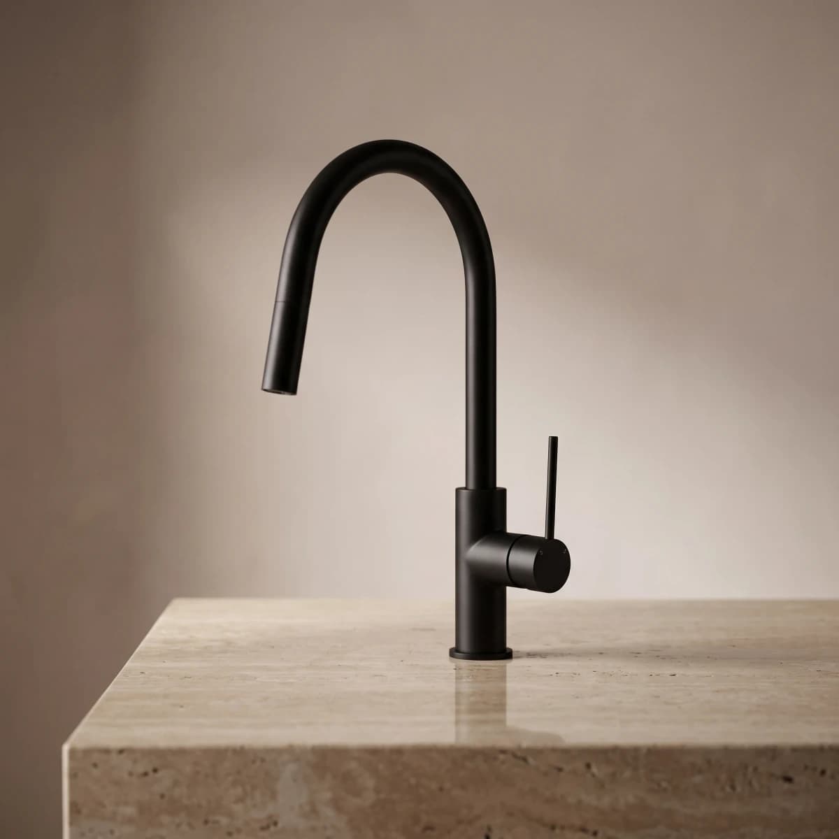 Aquaro Pull-out Kitchen/Laundry Mixer in Matte Black