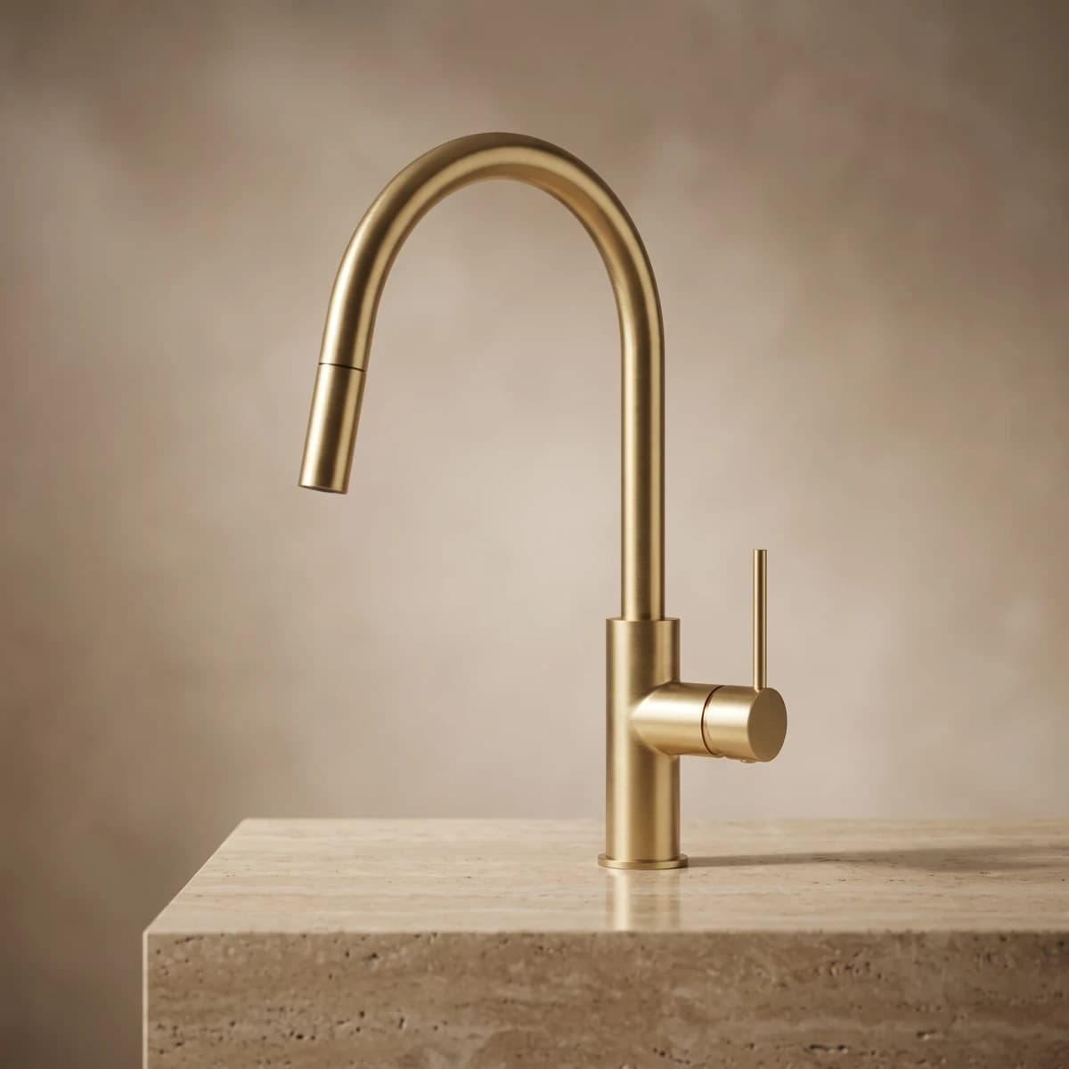 Aquaro Pull-out Kitchen/Laundry Mixer in Brushed Gold
