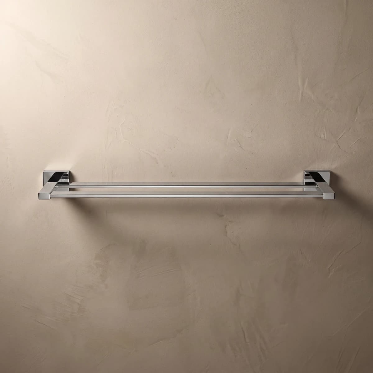 Aquaro Rect Double Towel Rail, Chrome, 600mm