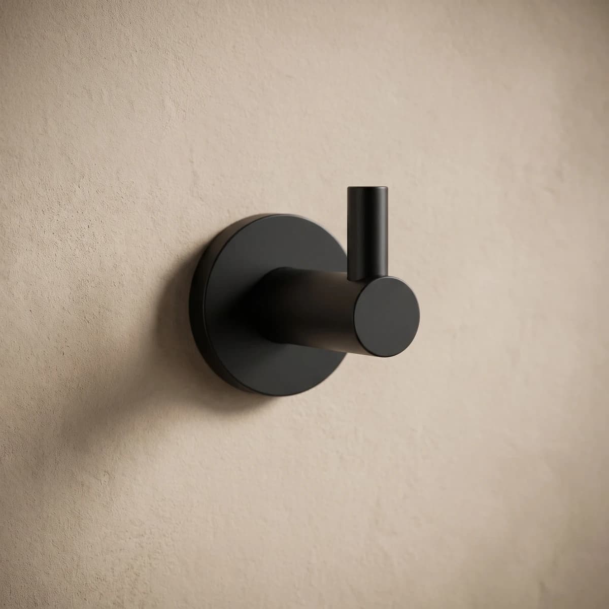 Aquaro Round Robe Hook in Matte Black