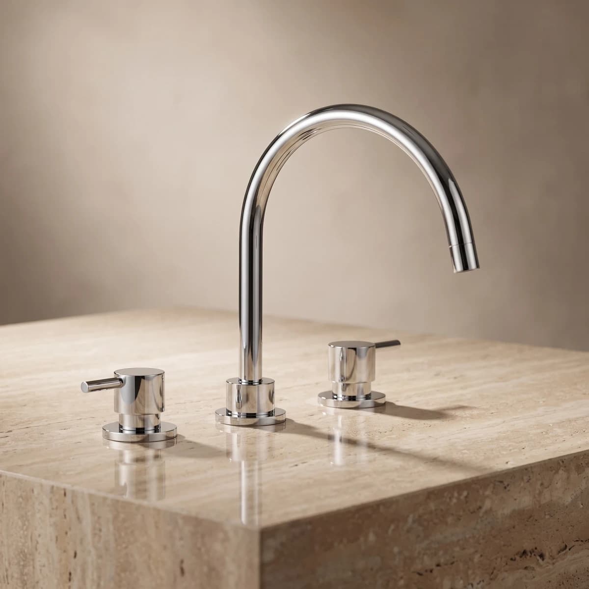 Aquaro Round Handle Basin / Sink Set, Standard