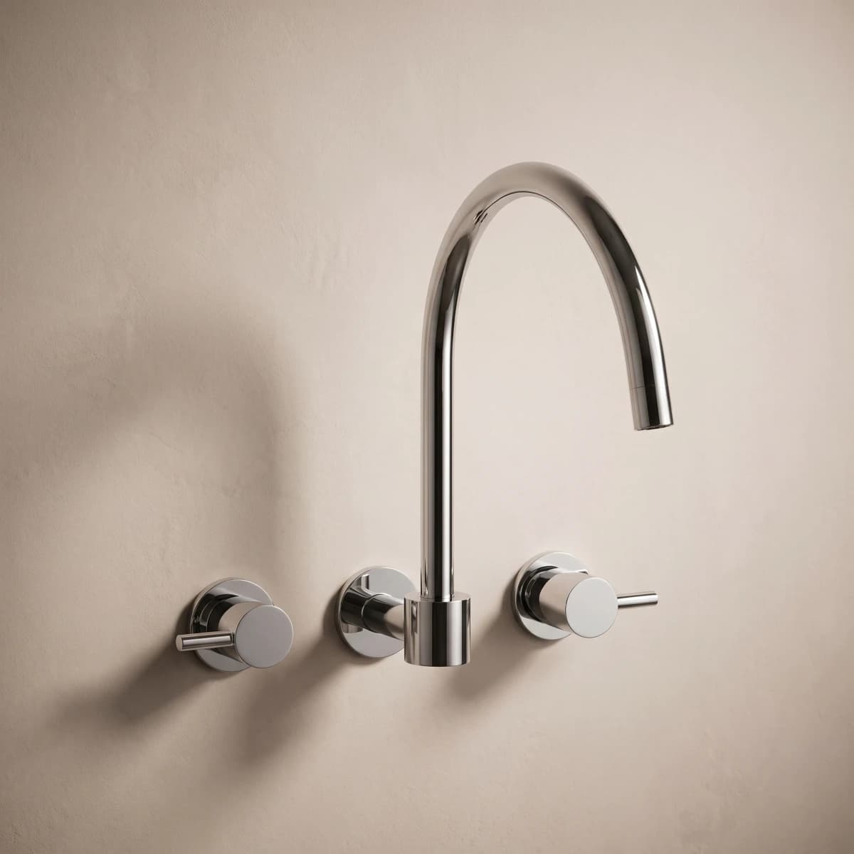 Aquaro Round Handle Wall Sink Set, Standard