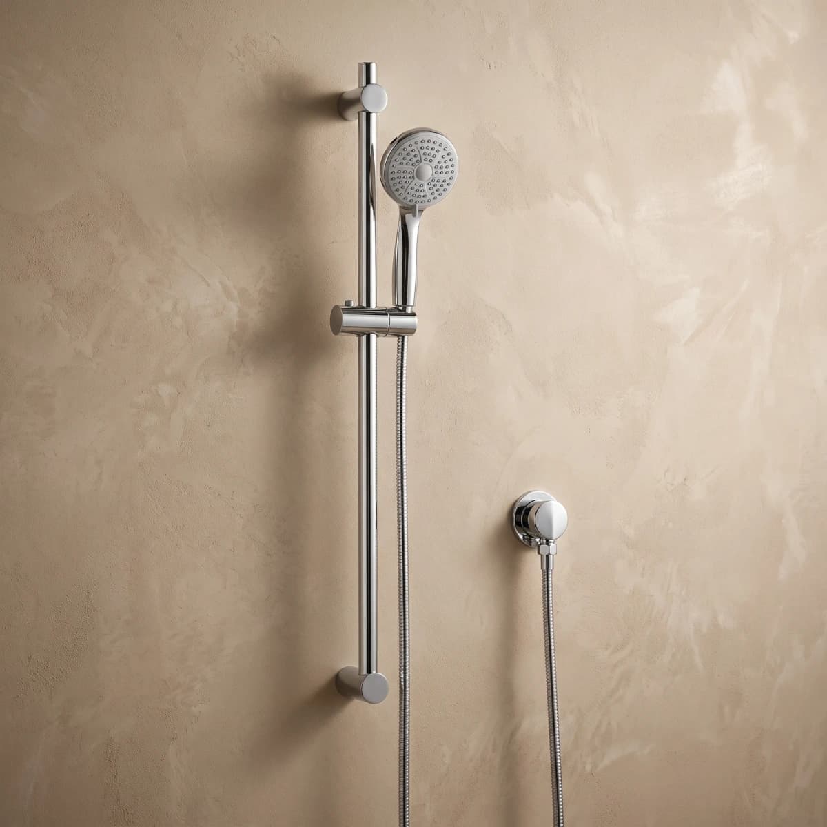 Aquaro Round Slide Shower Rail, Standard