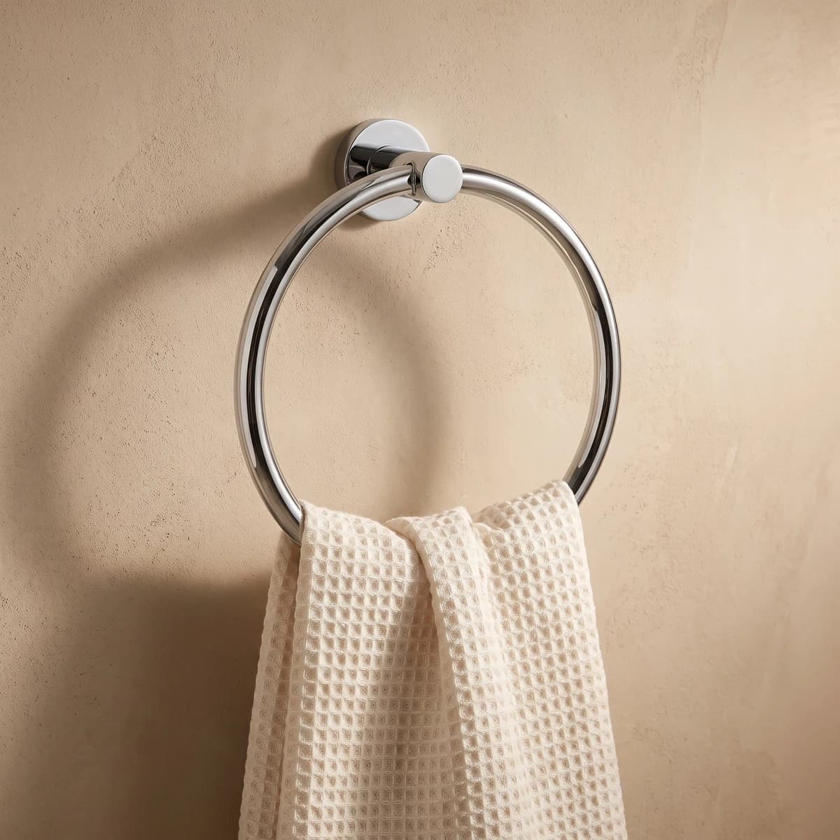 Aquaro Round Towel Ring in Chrome