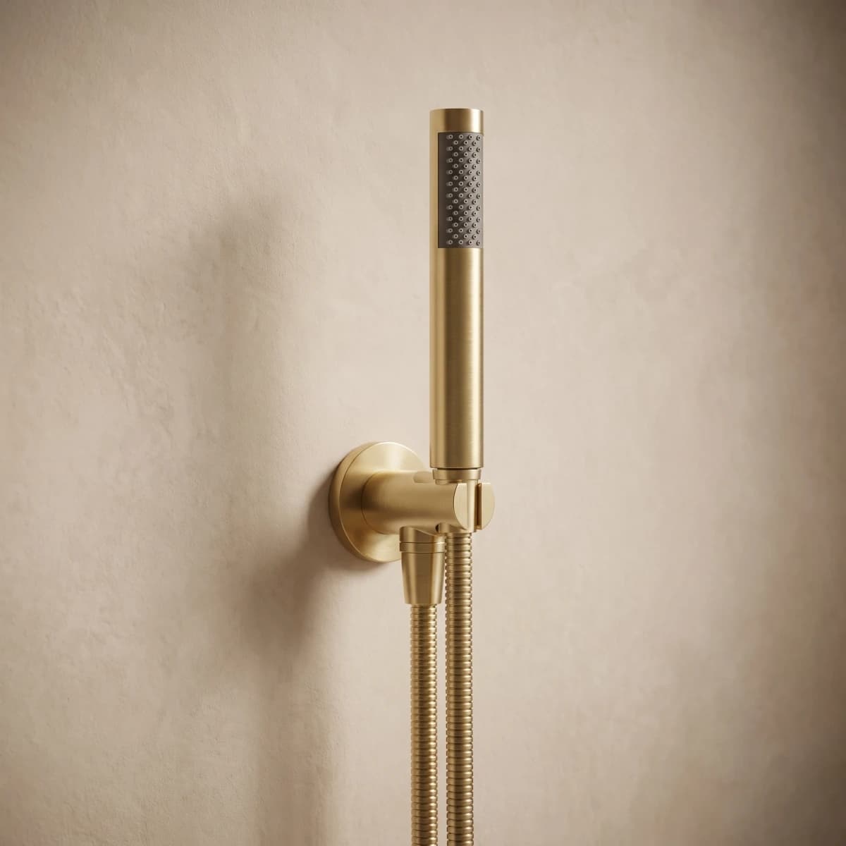 Aquaro Shower Handpiece on Bracket in Brushed Gold