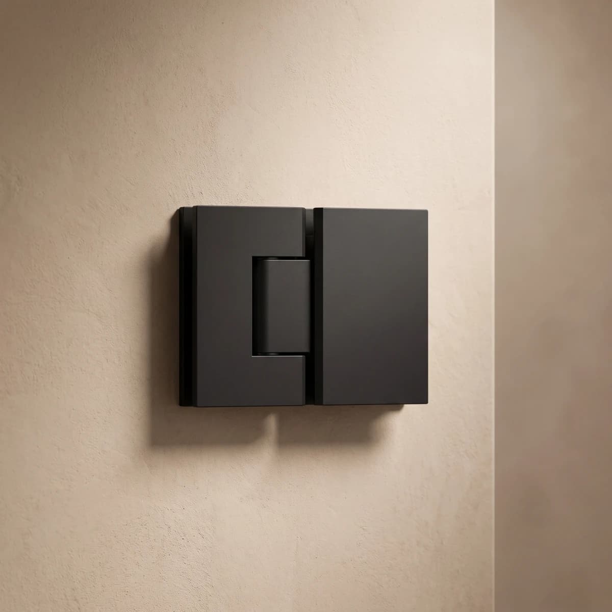 Aquaro Shower Hinge in Matte Black