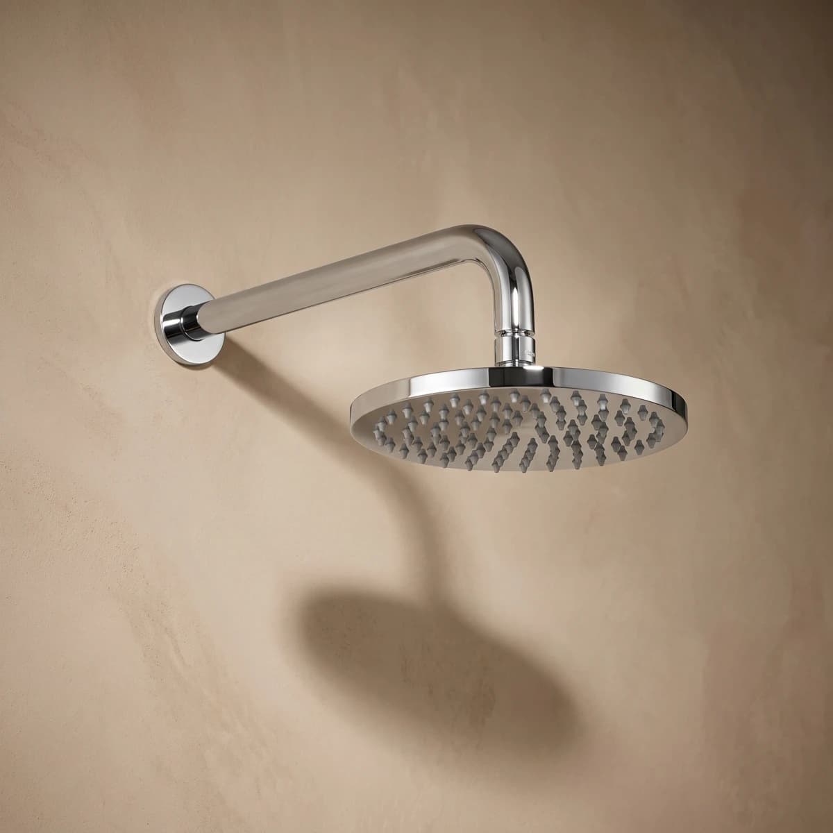 Aquaro Showerhead on Wall Mounted Arm in Chrome