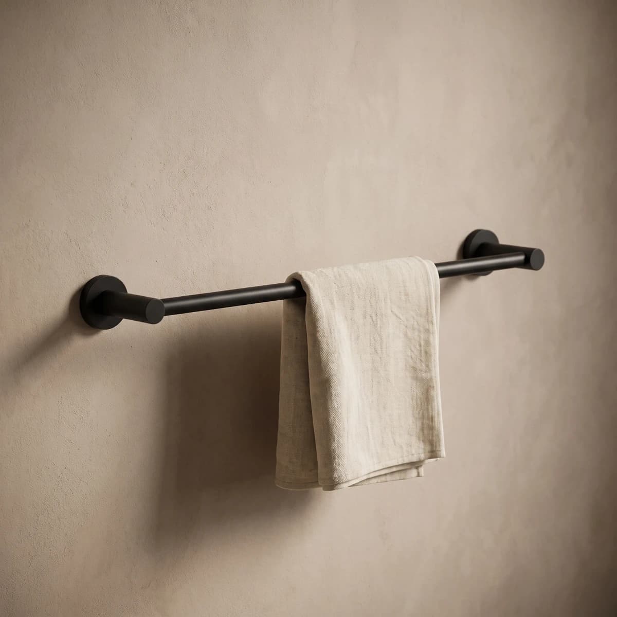 Aquaro Single Towel Rail in Matte Black
