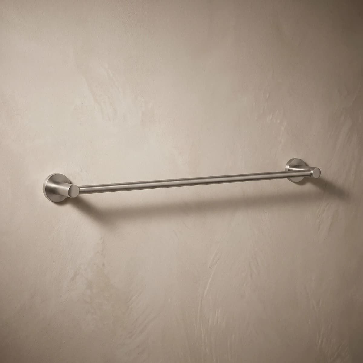 Aquaro Single Towel Rail in Brushed Nickel