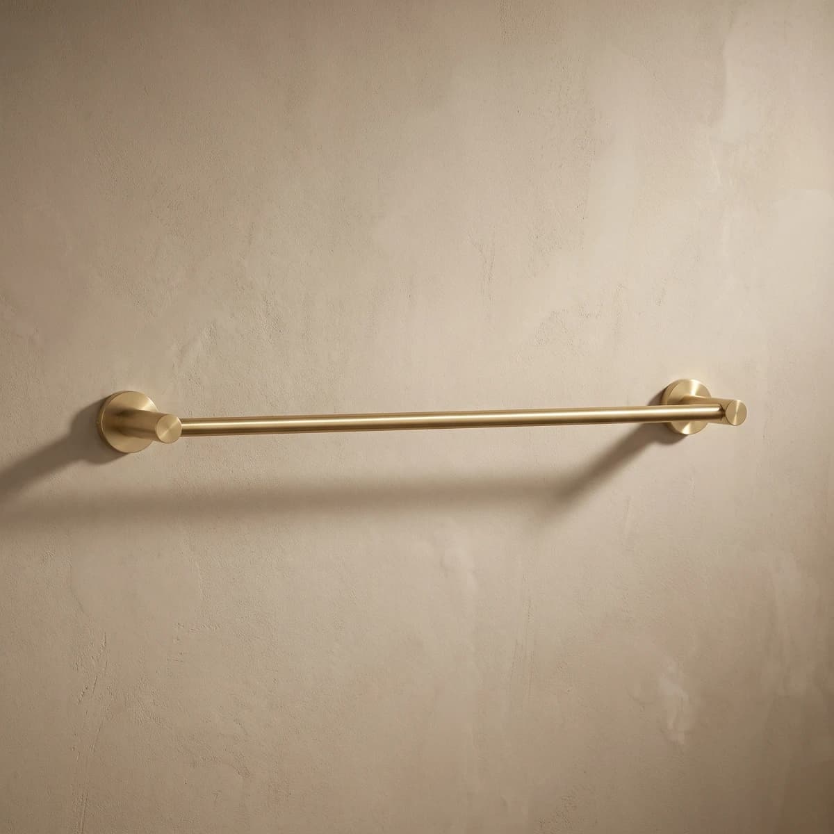 Aquaro Single Towel Rail in Brushed Gold