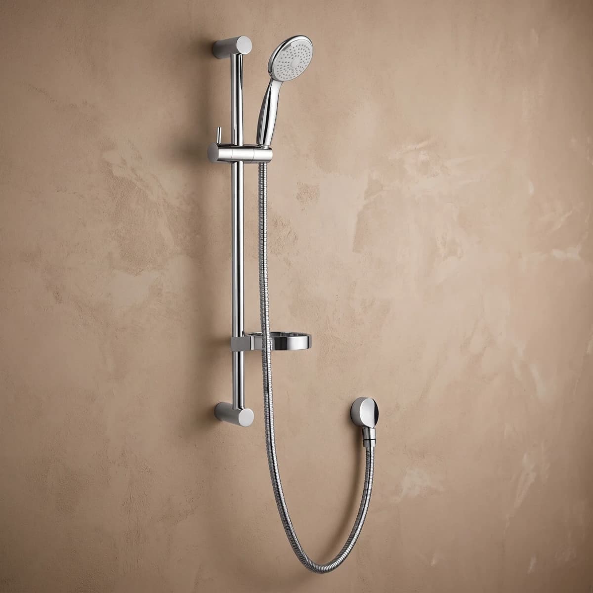 Aquaro Slide Shower Rail with Soap Shelf, Standard