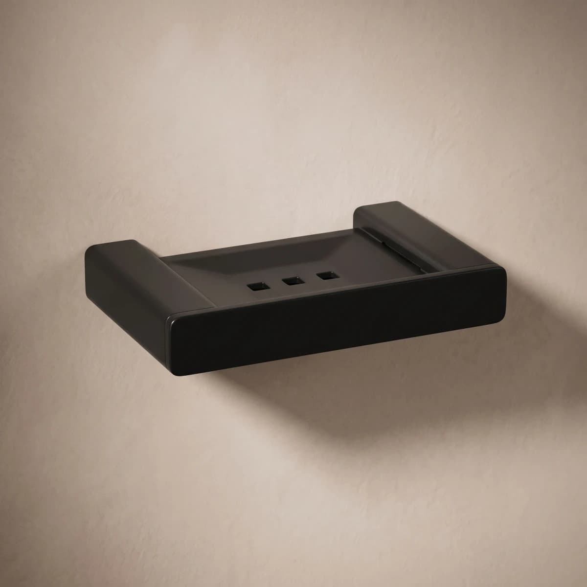 Aquaro Soap Tray, Matte Black