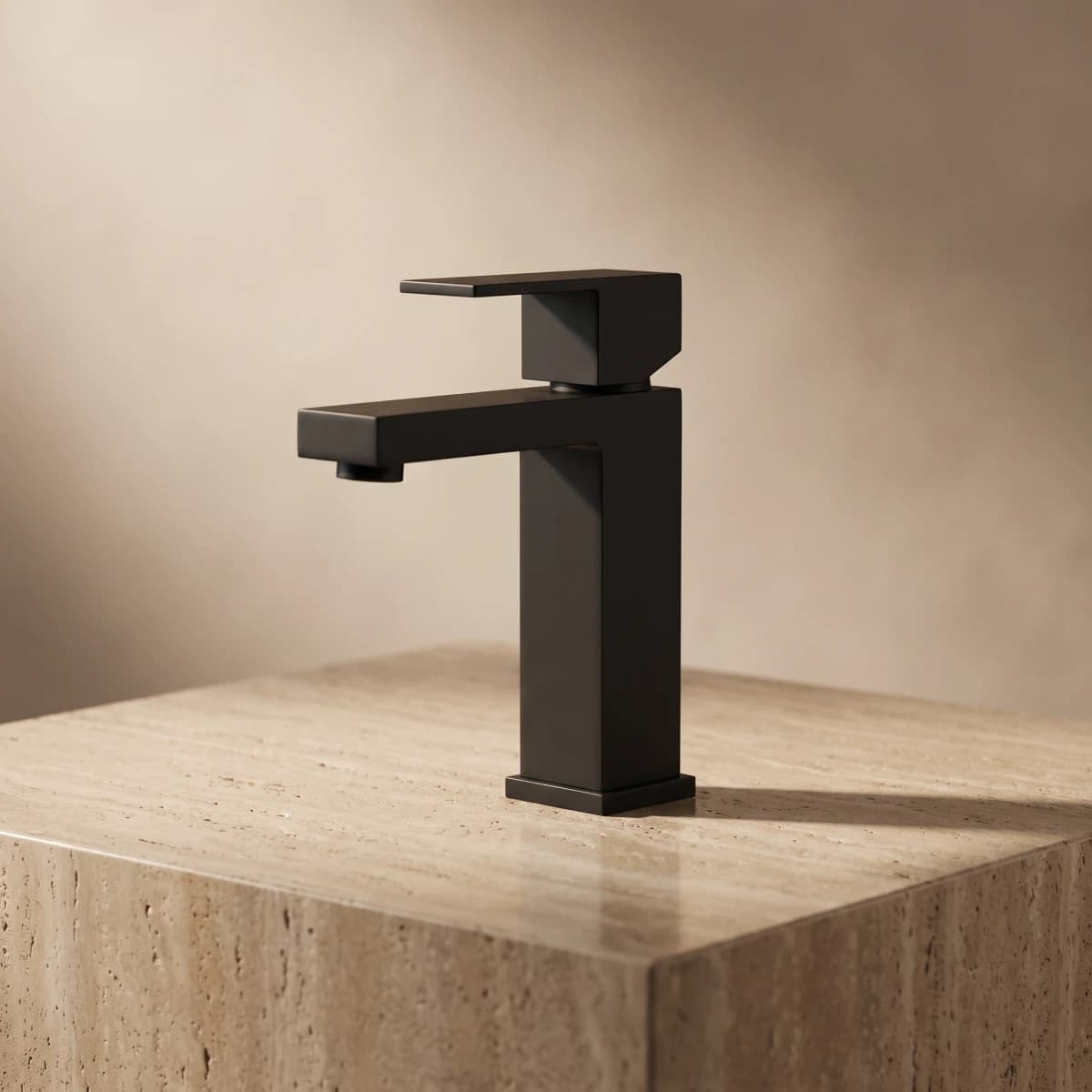 Aquaro Square Basin Mixer in Matte Black