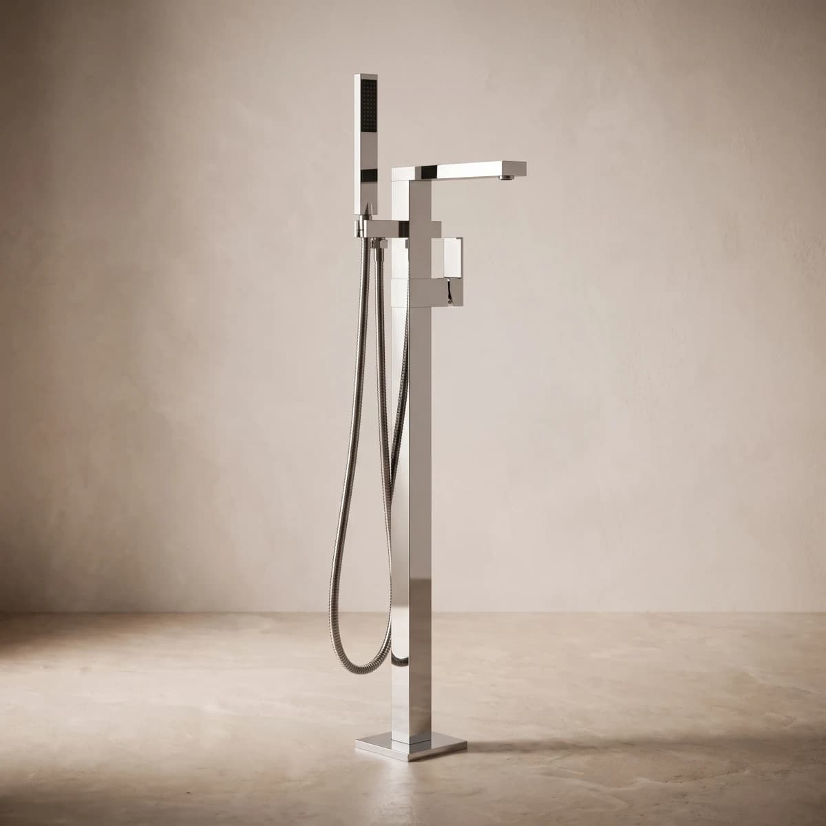 Aquaro Square Floor Mixer Set, Standard