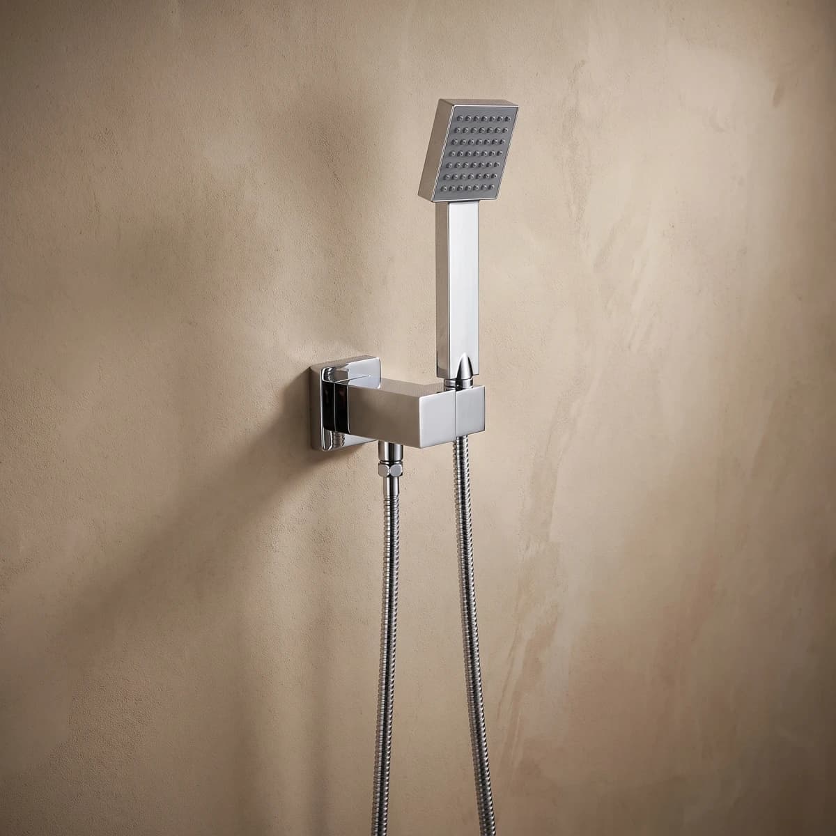 Aquaro Square Shower Outlet & Handset, Standard