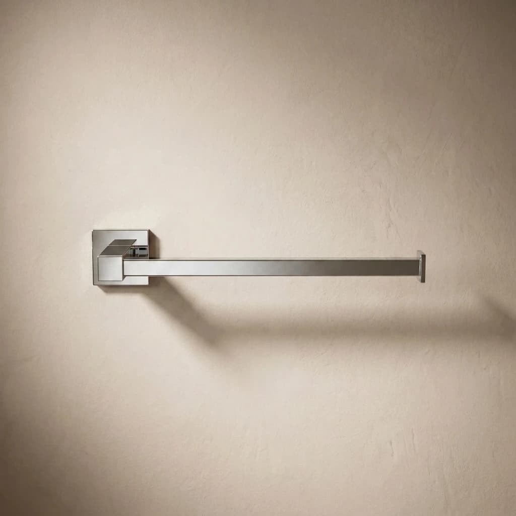 Aquaro Square Towel Ring, Chrome