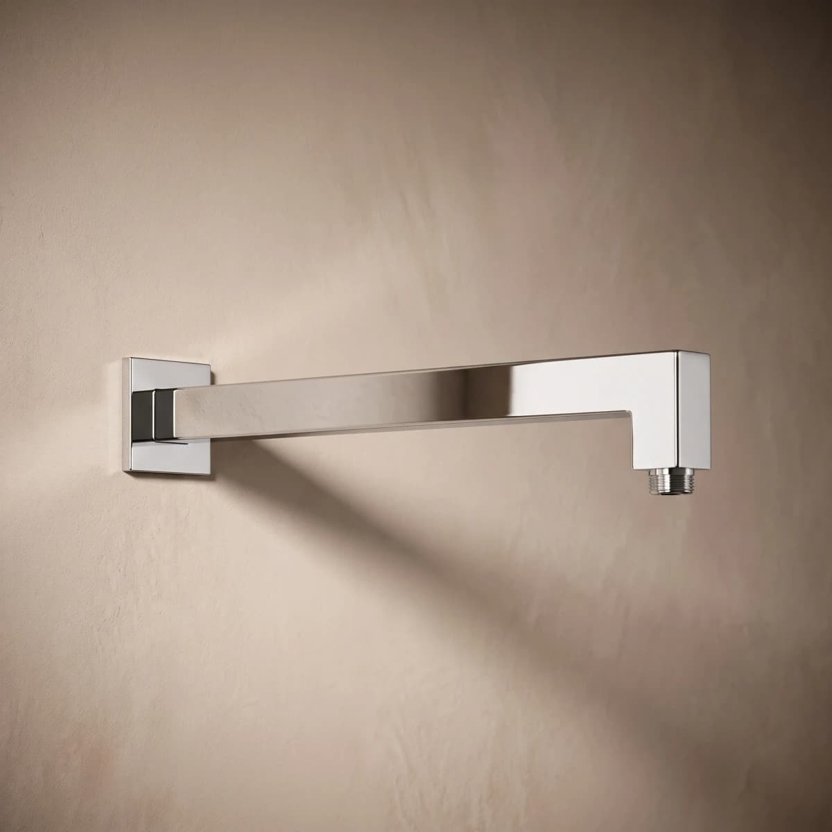 Aquaro Square Wall Shower Arm 400mm, Chrome