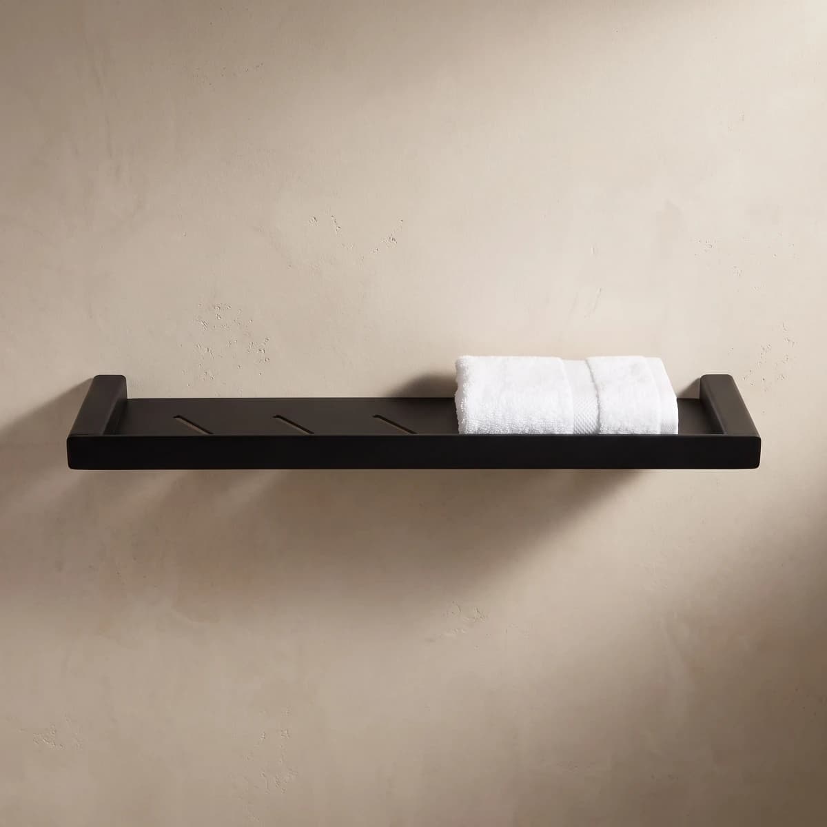 Aquaro Stainless Steel Shelf 600mm in Matte Black
