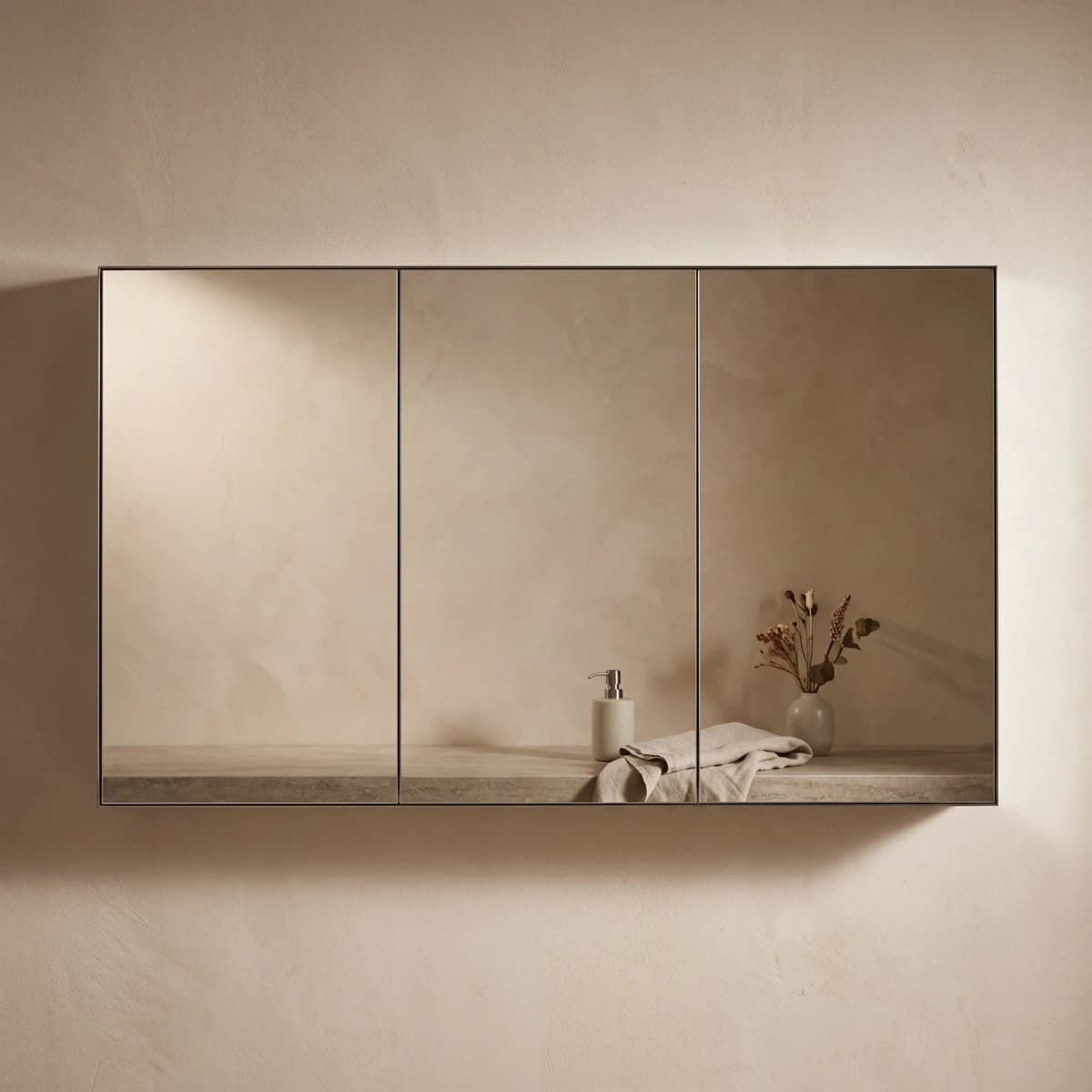 Aquaro Three Doors Shaving Cabinet