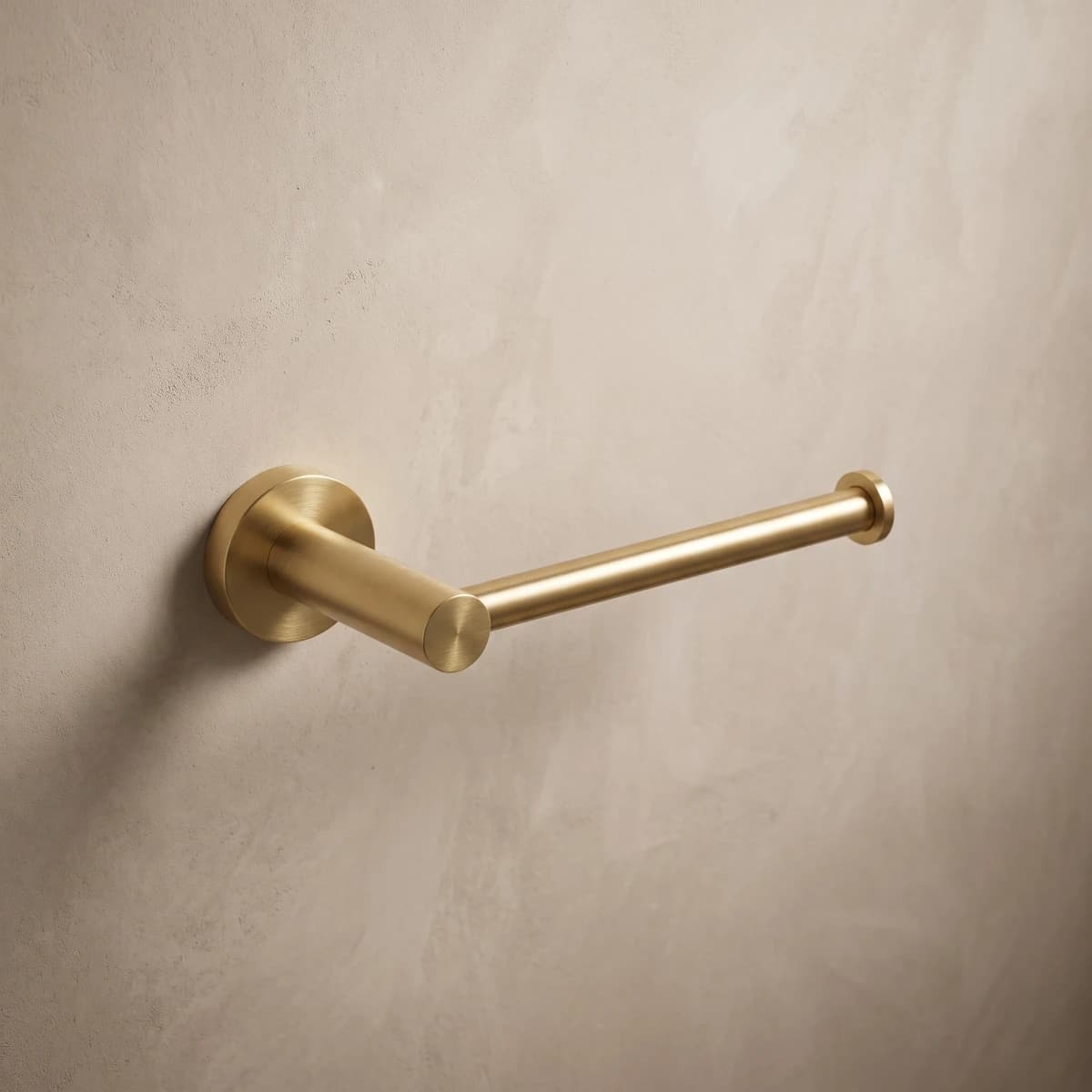 Aquaro Round Bar Toilet Paper Holder in Brushed Gold