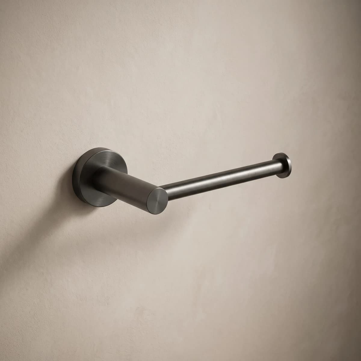 Aquaro Round Bar Toilet Paper Holder in Gunmetal
