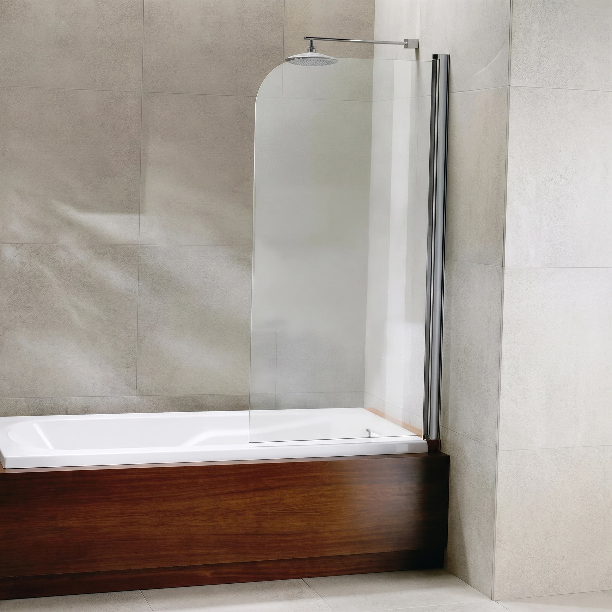Aquaro Toughened Glass Swivel Bath Screen