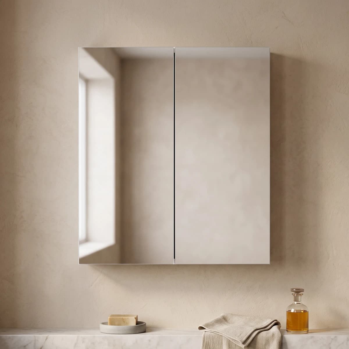 Aquaro Two Doors Shaving Cabinet
