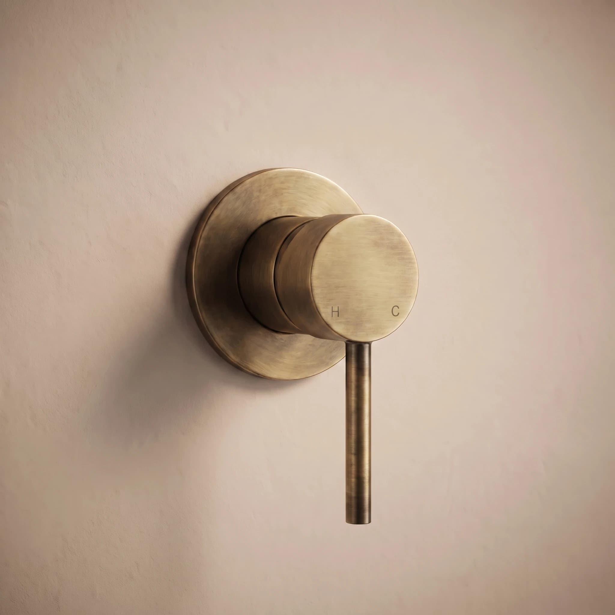 Aquaro Wall Mixer in Antique Brass