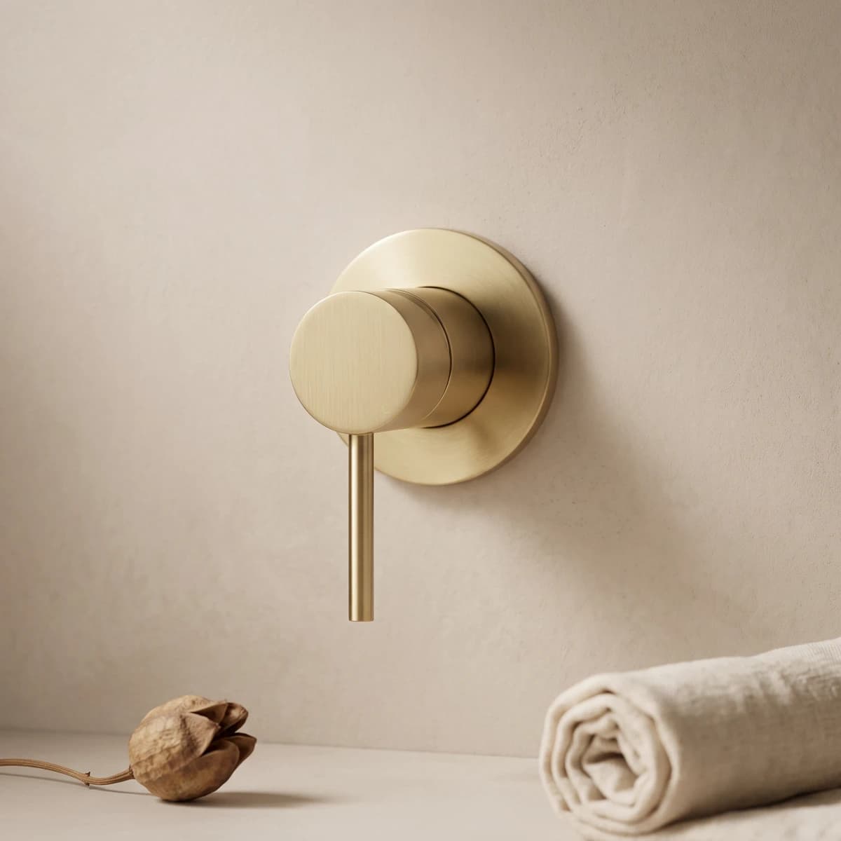 Aquaro Wall Mixer in Brushed Gold