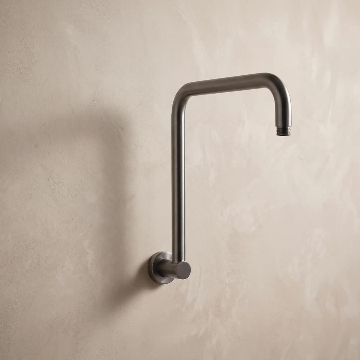 Aquaro Round Wall Mounted Shower Arm 380mm in Gunmetal