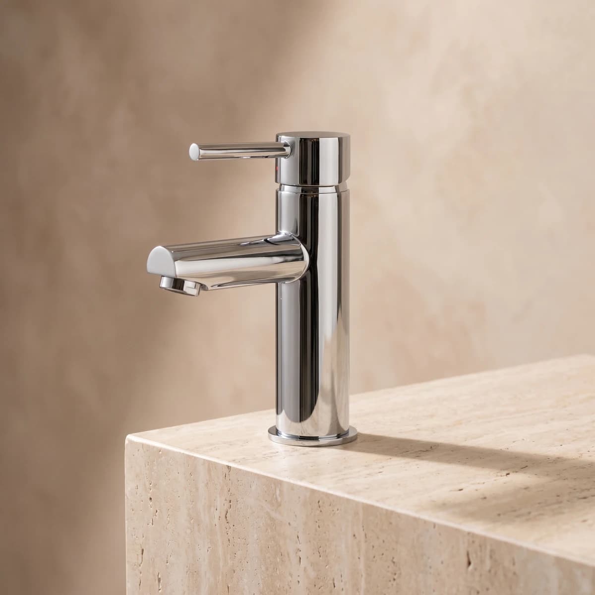 Aquaro Basin Mixer – Straight Spout in Chrome