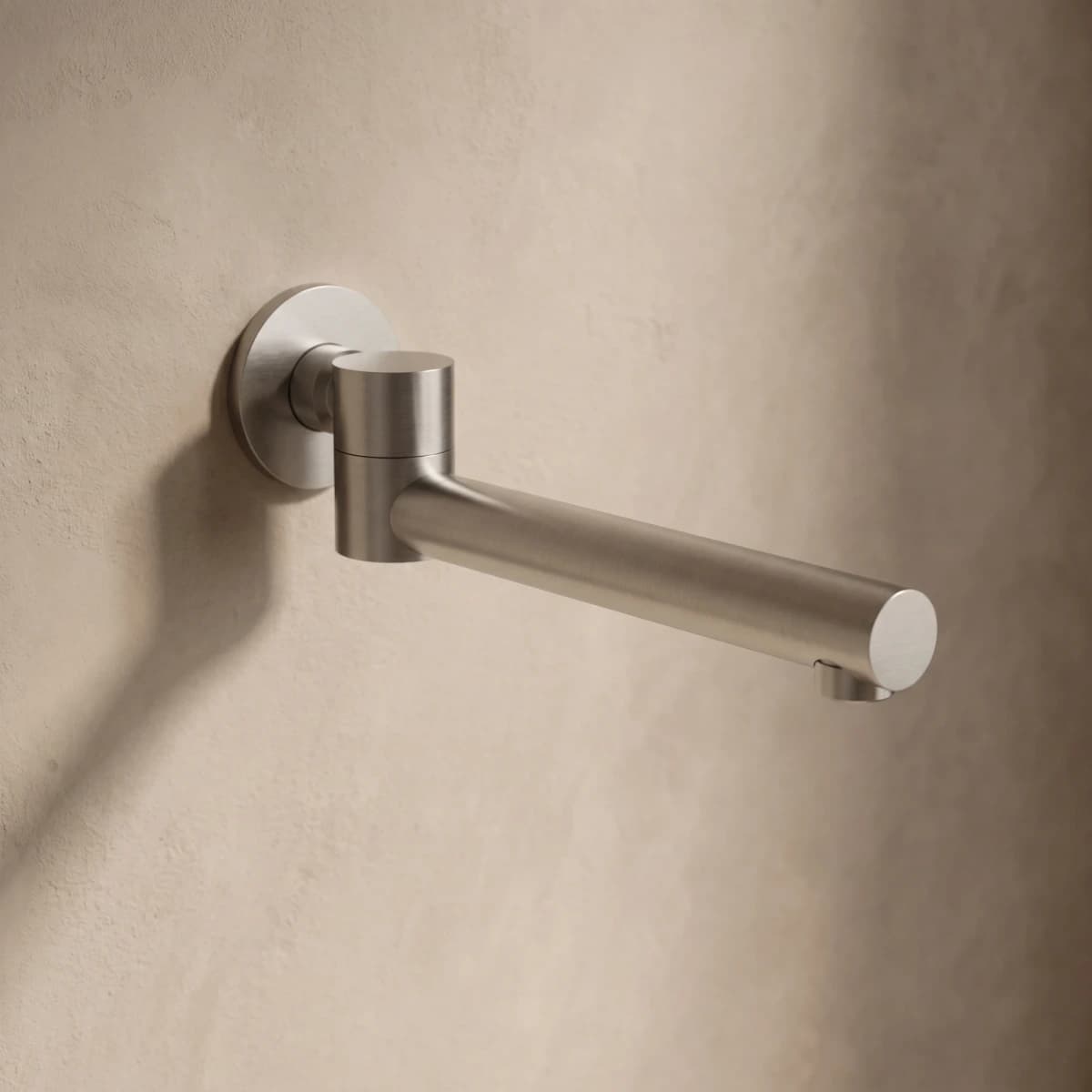 Aquaro Bath Spout – Swivel 242mm in Brushed Nickel