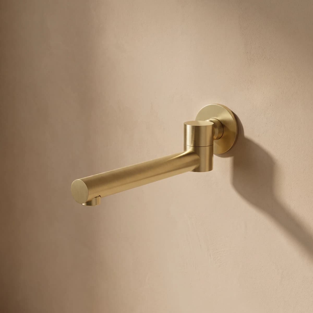Aquaro Bath Spout – Swivel 242mm, Brushed Gold