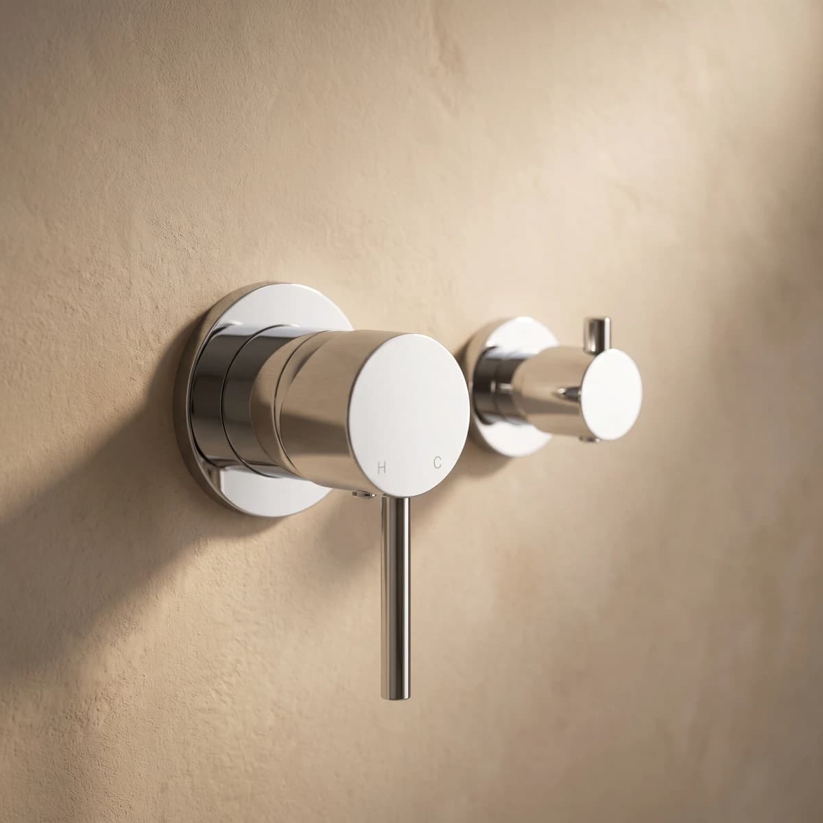 Aquaro Wall Mixer with Diverter 64mm in Chrome