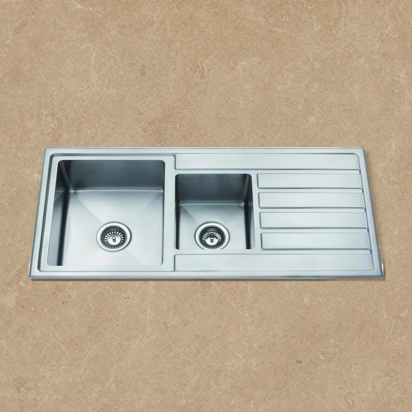 Aquaro Satin Square Sink 1080 — Left Hand Bowl
