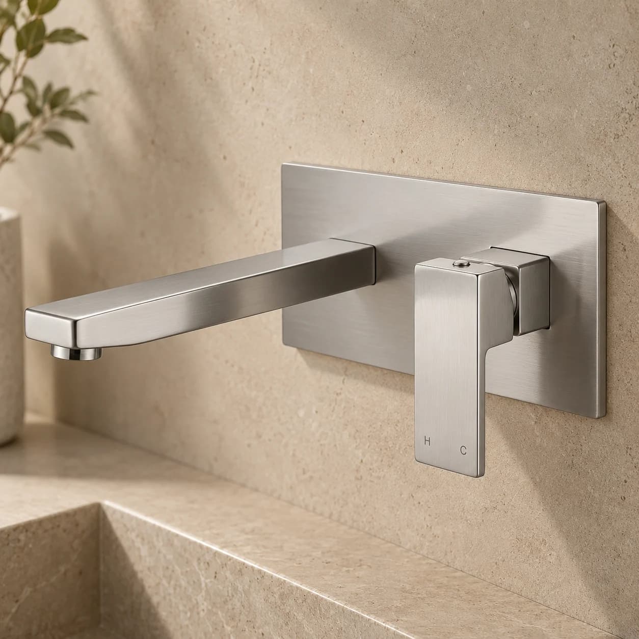 Aquaro Wall Mixer with Spout in Chrome